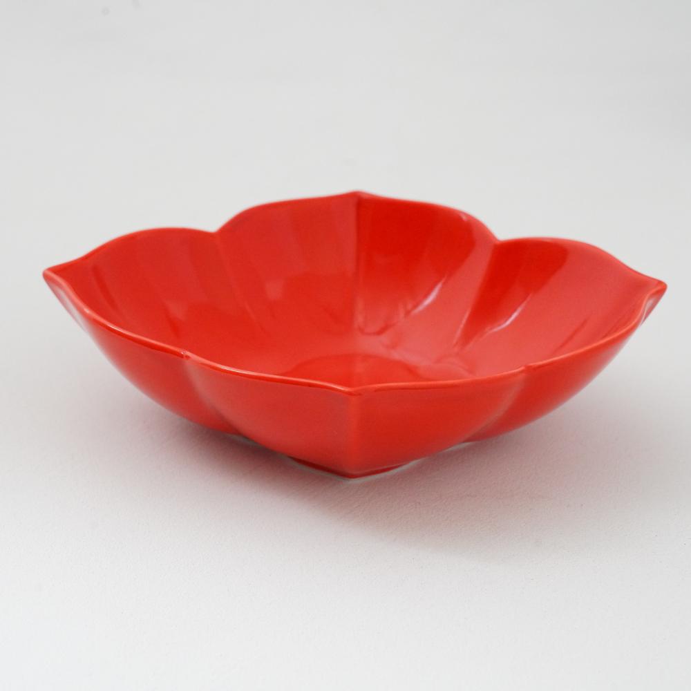 赤釉 花型木甲向付｜ 四季折々のおしゃれな和食器通販サイト FOURGRACE