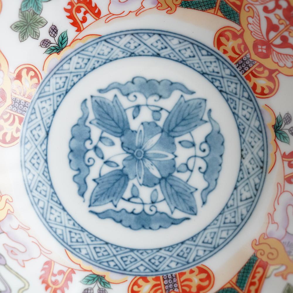 鹿絵祥瑞赤 煮物鉢