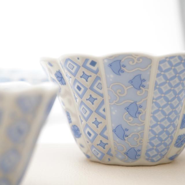 花離宮ブルーボウル 12cm（化粧箱入）