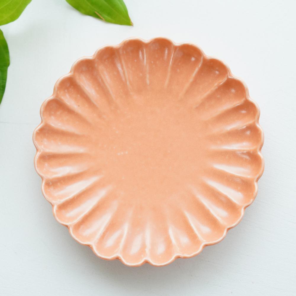 菊形中皿 マジョルカオレンジ｜ 四季折々のおしゃれな和食器通販サイト