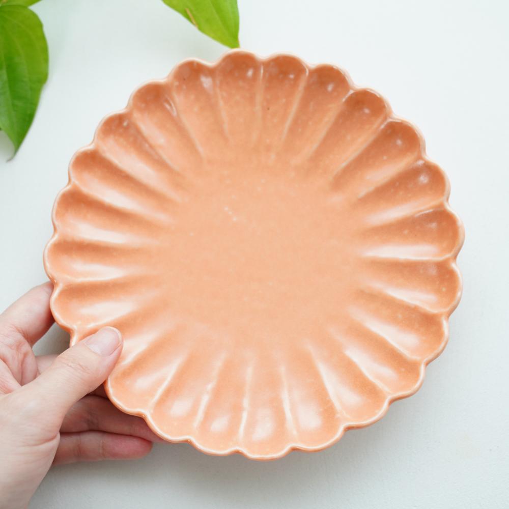 菊形中皿 マジョルカオレンジ｜ 四季折々のおしゃれな和食器通販サイト