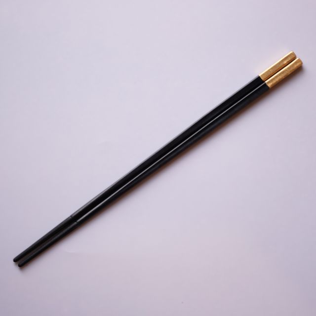 和洋中先丸箸 ２５cm　黒/金