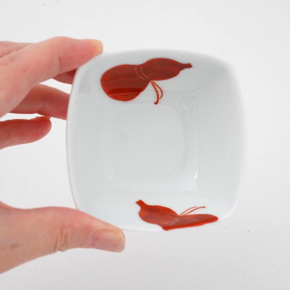 赤絵ひさご　角小付