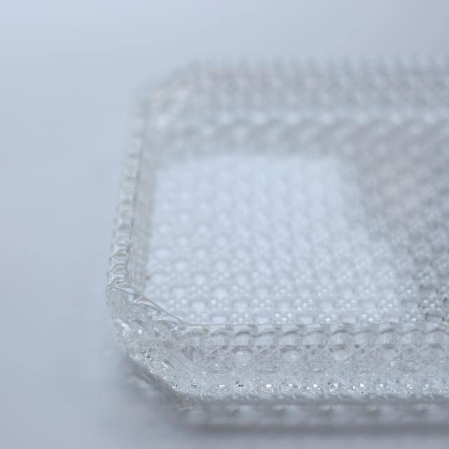 籠目 ガラス八寸皿