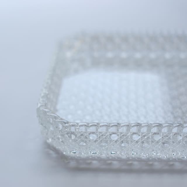 籠目 ガラス八寸皿