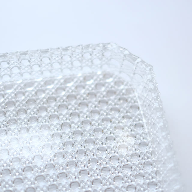 籠目 ガラス八寸皿