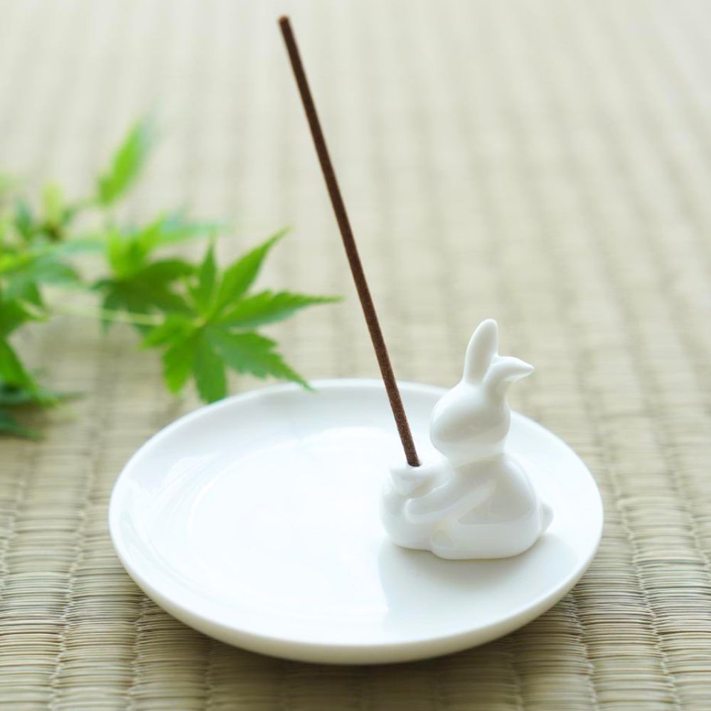 うさぎ お香立て(お皿セット）｜ 四季折々のおしゃれな和食器通販