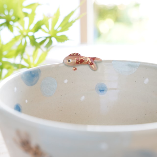 京焼　金魚　小鉢/抹茶椀　(田中陶房)