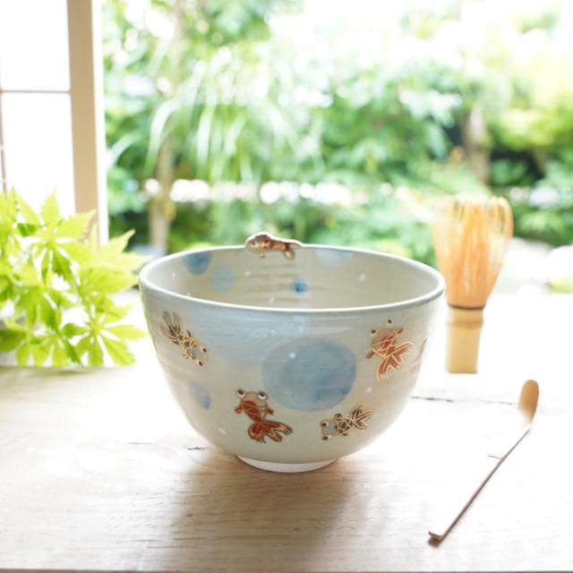 京焼　金魚　小鉢/抹茶椀　(田中陶房)