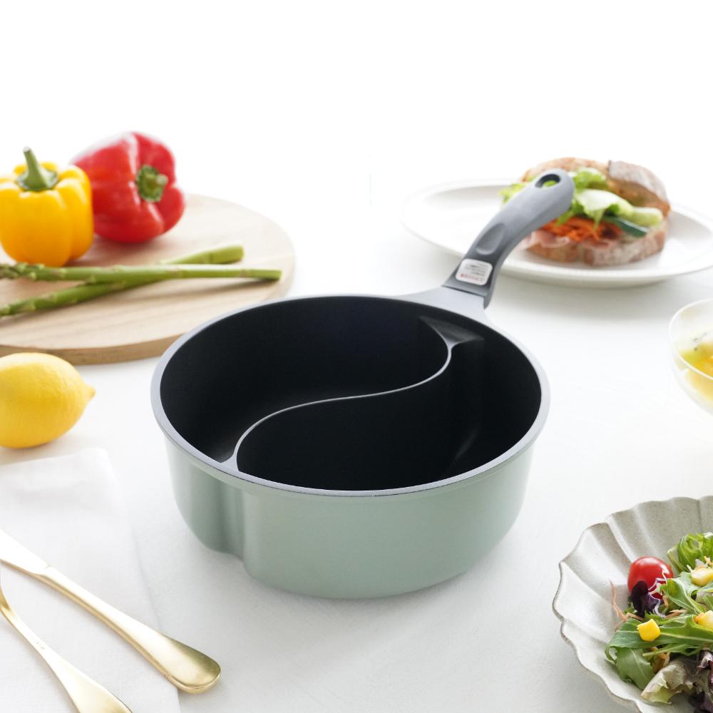 ダブルクック片手鍋 20cm オリーブ｜ 四季折々のおしゃれな和食器通販 