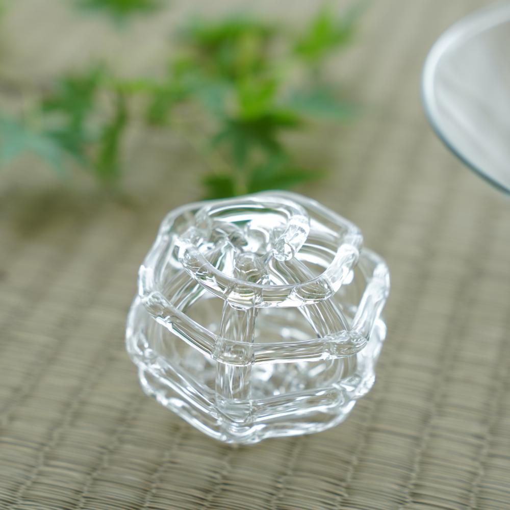 【予約/8月中旬から下旬頃出荷】手作りガラス フラワーベース 剣山＋碗