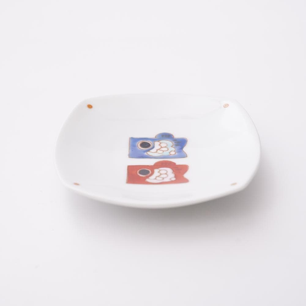 波佐見焼　端午の節句　正角小皿セット