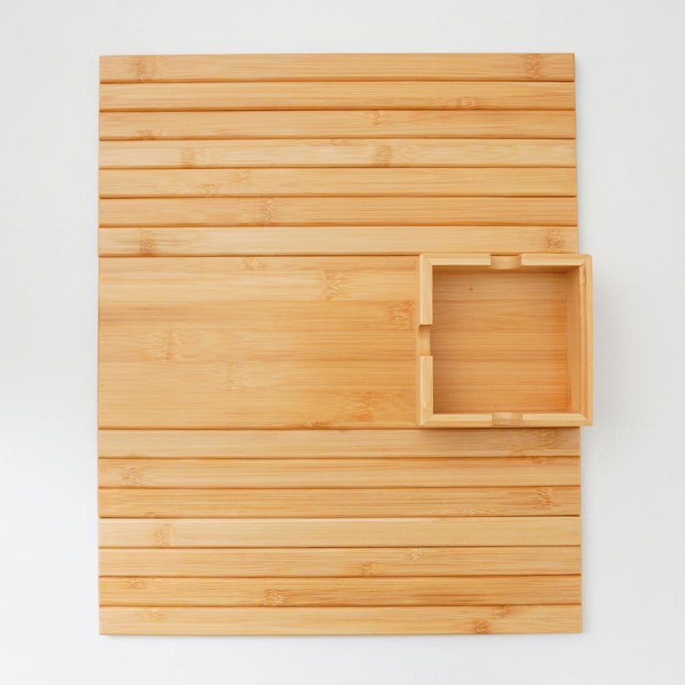 【予約/2月上旬出荷】折り畳み式 木製ソファアームレストレイ