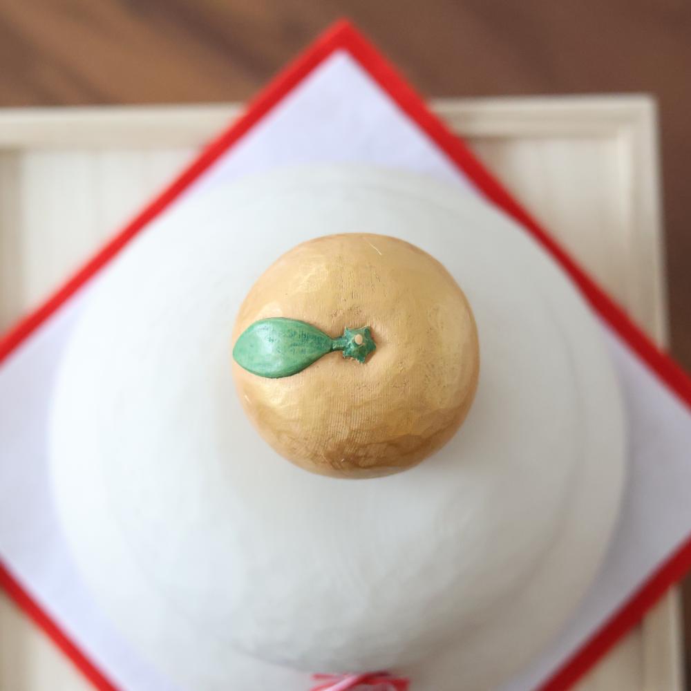 金運祈願の永世木彫り鏡餅 大｜ 四季折々のおしゃれな和食器通販