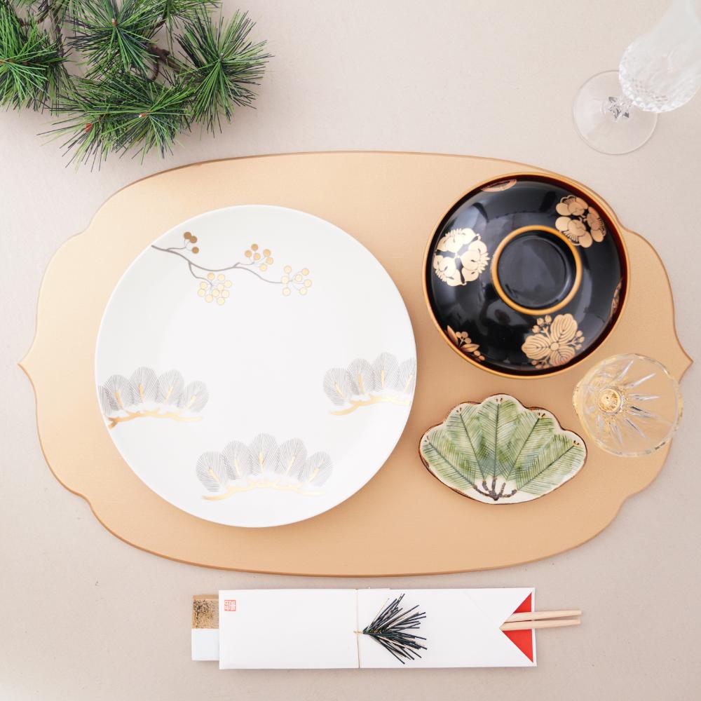 【アウトレット】越前漆器 稜花木製折敷 金 48cm×30cm