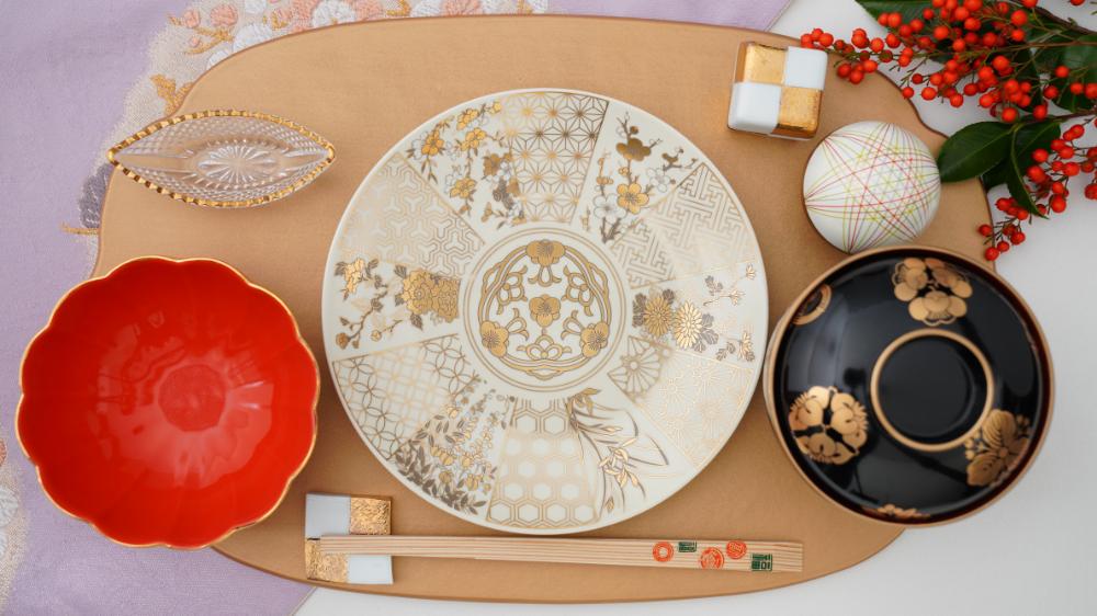 【アウトレット】越前漆器 稜花木製折敷 金 48cm×30cm