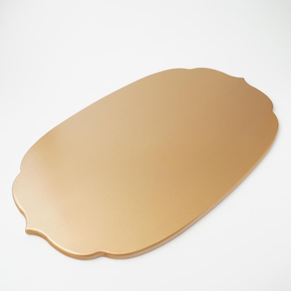 【アウトレット】越前漆器 稜花木製折敷 金 48cm×30cm