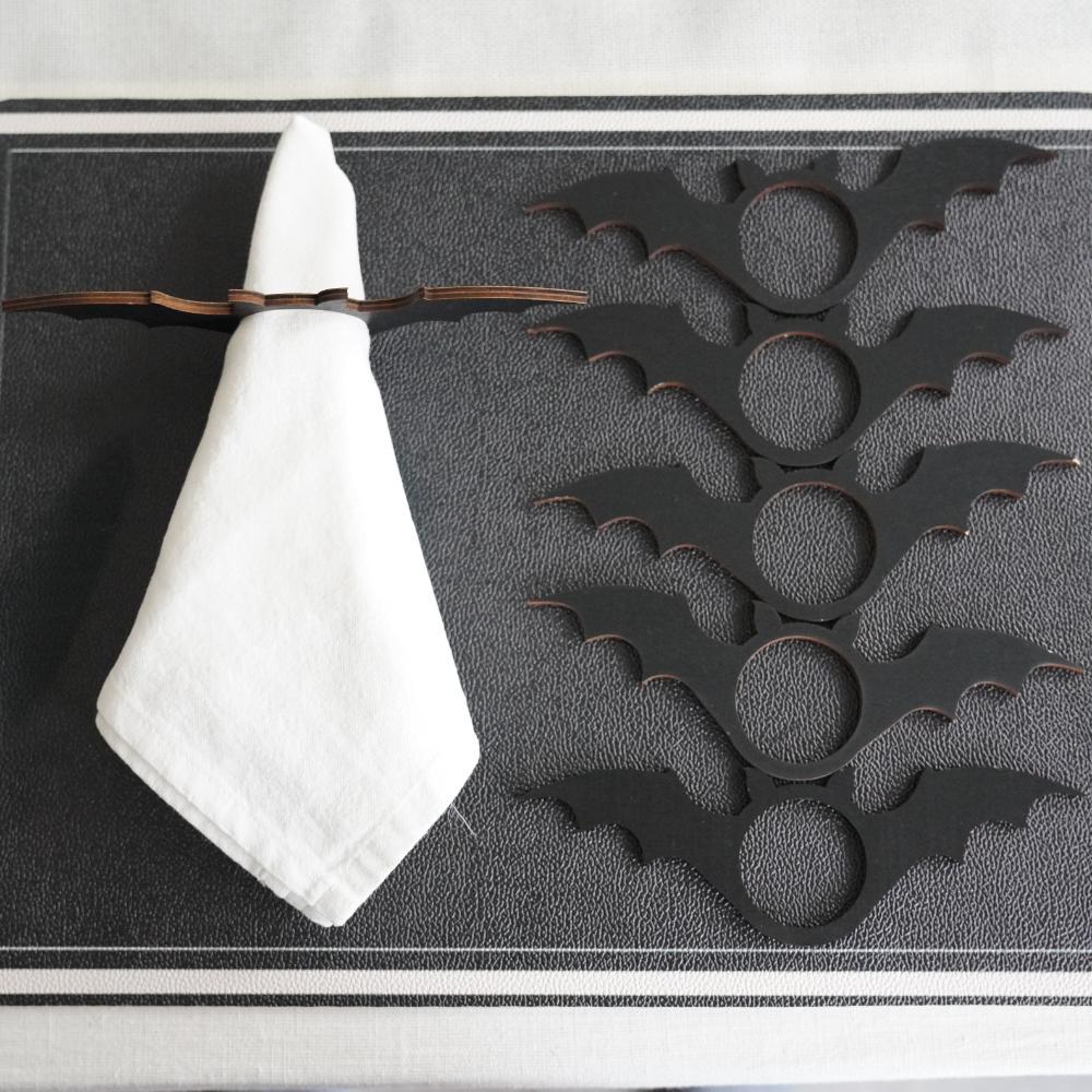 【アウトレット】コウモリ ナプキンリング6点セット