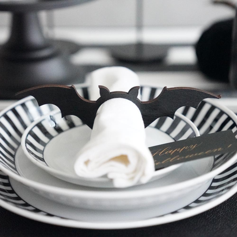 【アウトレット】コウモリ ナプキンリング6点セット