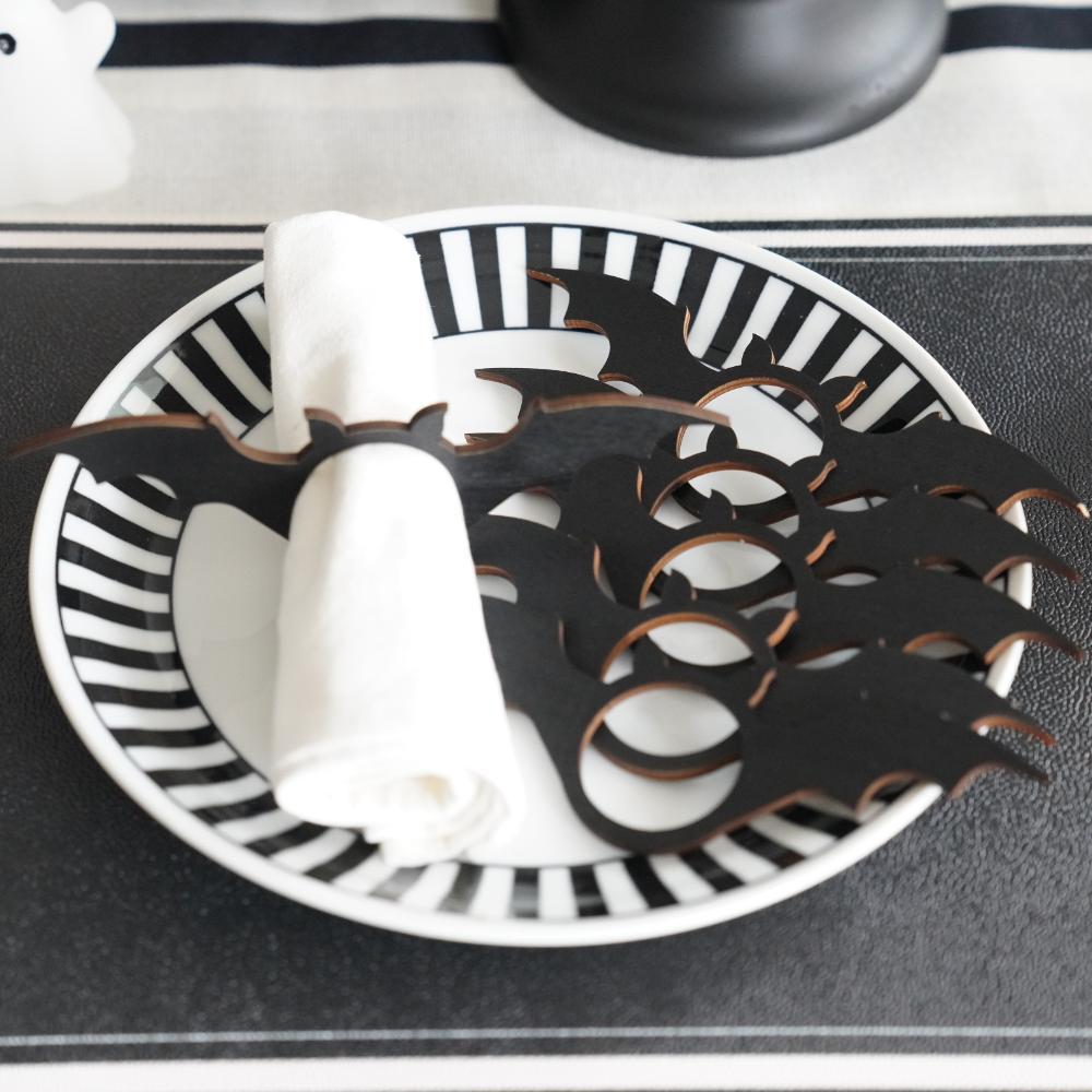 【アウトレット】コウモリ ナプキンリング6点セット