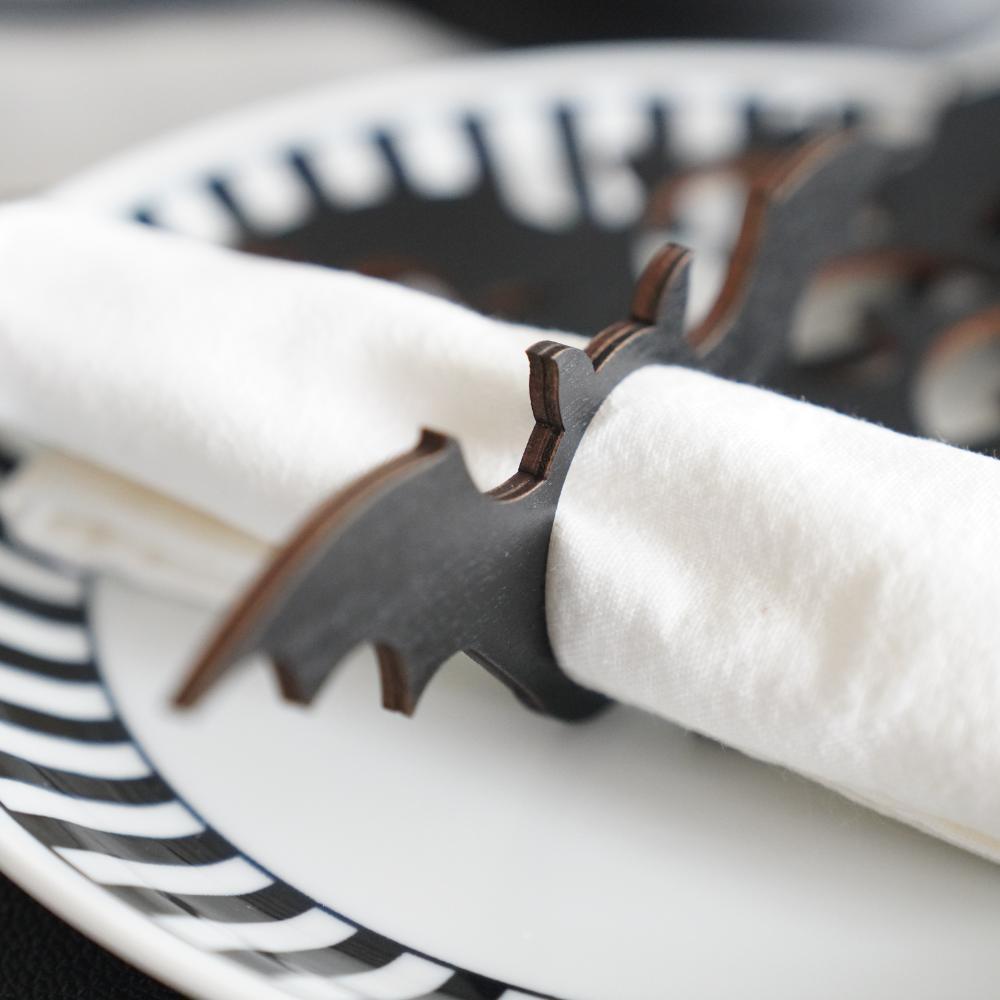 【アウトレット】コウモリ ナプキンリング6点セット