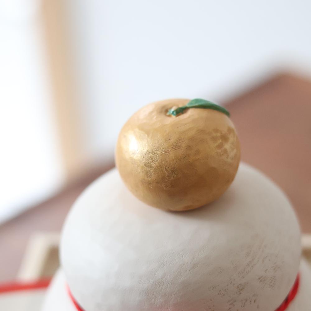 金運祈願の永世木彫り鏡餅 小｜ 四季折々のおしゃれな和食器通販サイト