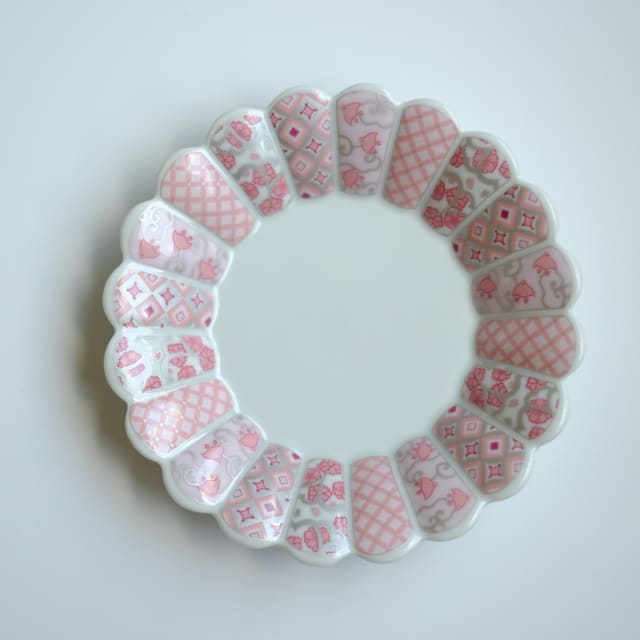 波佐見焼　花離宮　15cm丸皿