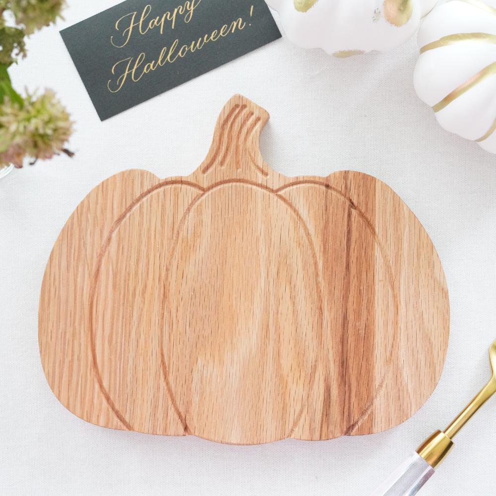 木製カボチャトレイ・チーズプレート、ハロウィーンのディナープレート
