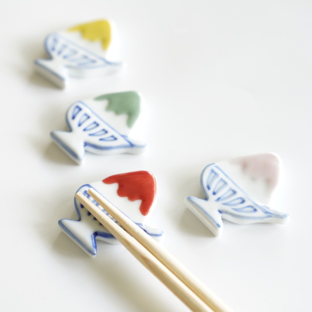 有田焼　かき氷箸置き　4個セット