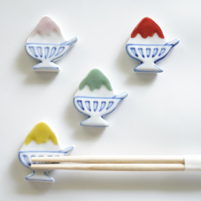 有田焼　かき氷箸置き　4個セット