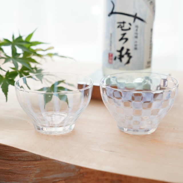 透かし広口カップ【市松/十草】