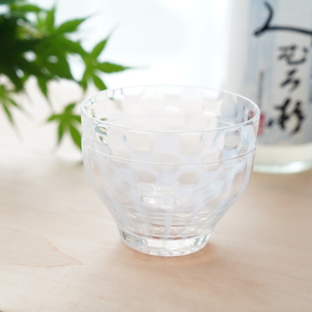 透かし広口カップ【市松/十草】