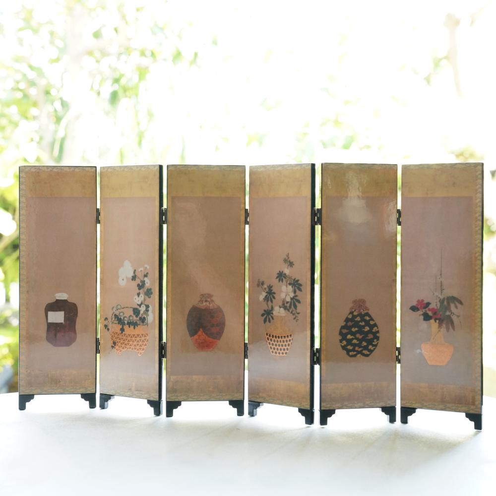 アンティーク風小屏風(リバーシブルタイプ)｜ 四季折々のおしゃれな和