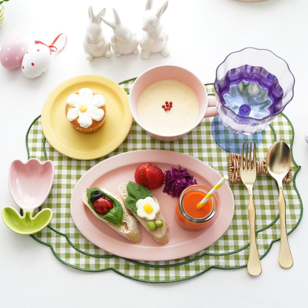 シンプルスカロップ ゴブレットグラス 500ml （MS樹脂製）ブルー