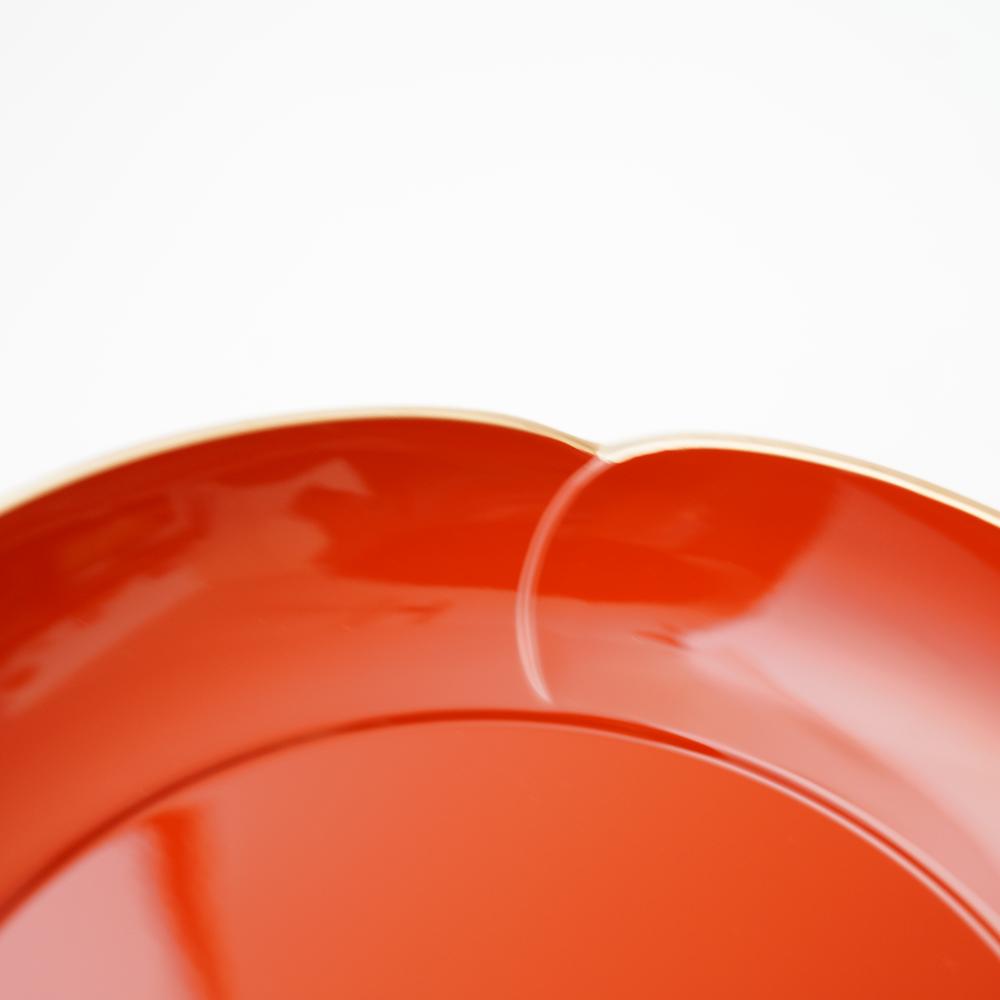 7.5寸梅型鉢 柿朱天金 ｜ 四季折々のおしゃれな和食器通販サイト