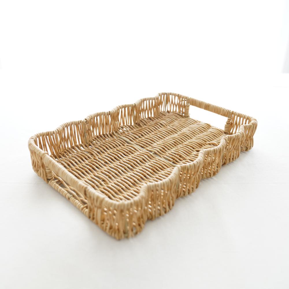 洗えるスカラップトレイ　30.5cm