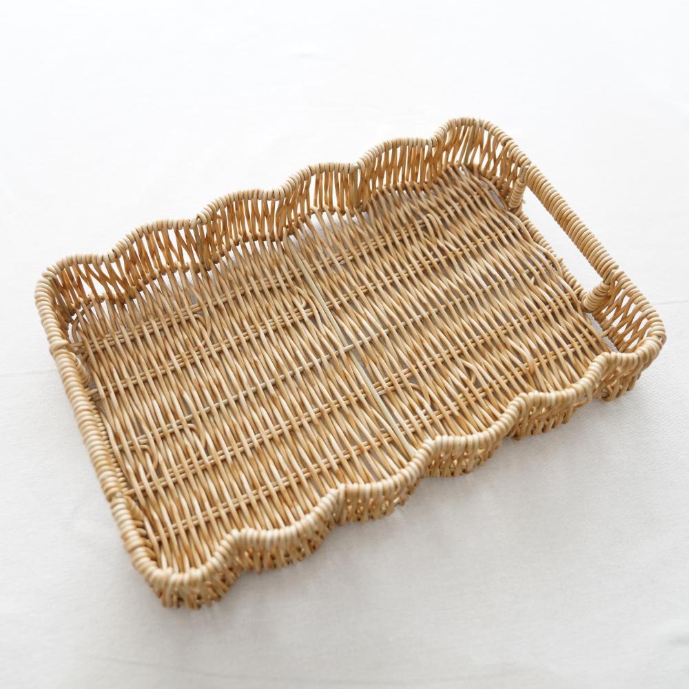 洗えるスカラップトレイ　30.5cm