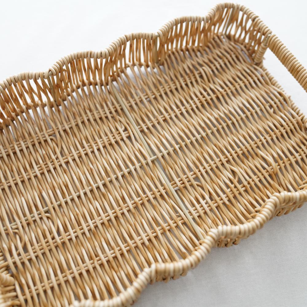 洗えるスカラップトレイ　30.5cm