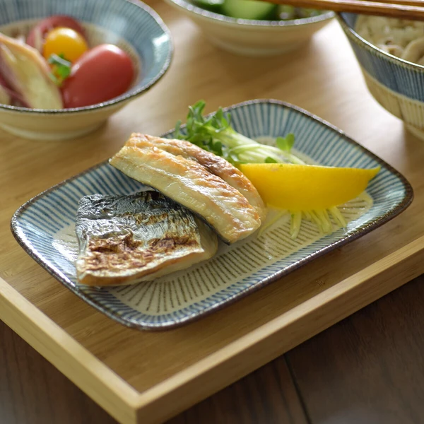 青茶十草 焼き物皿