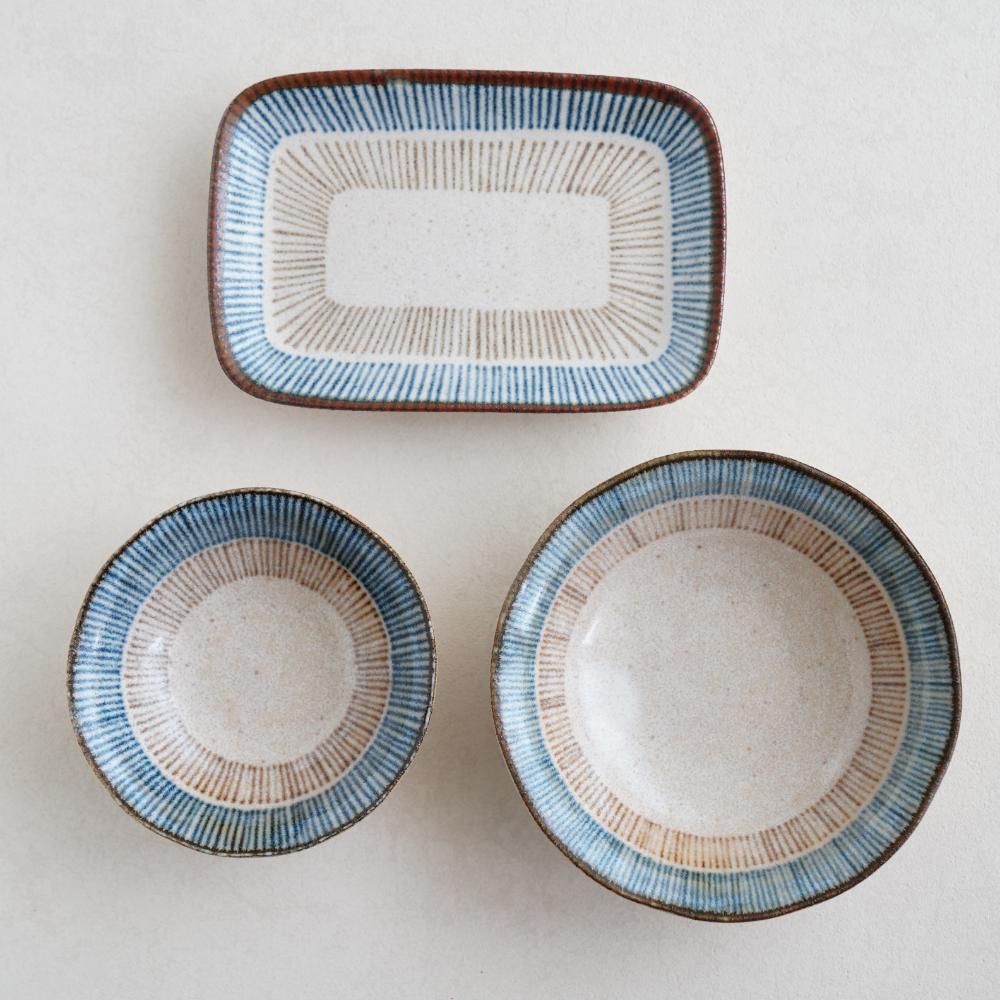 青茶十草 焼き物皿