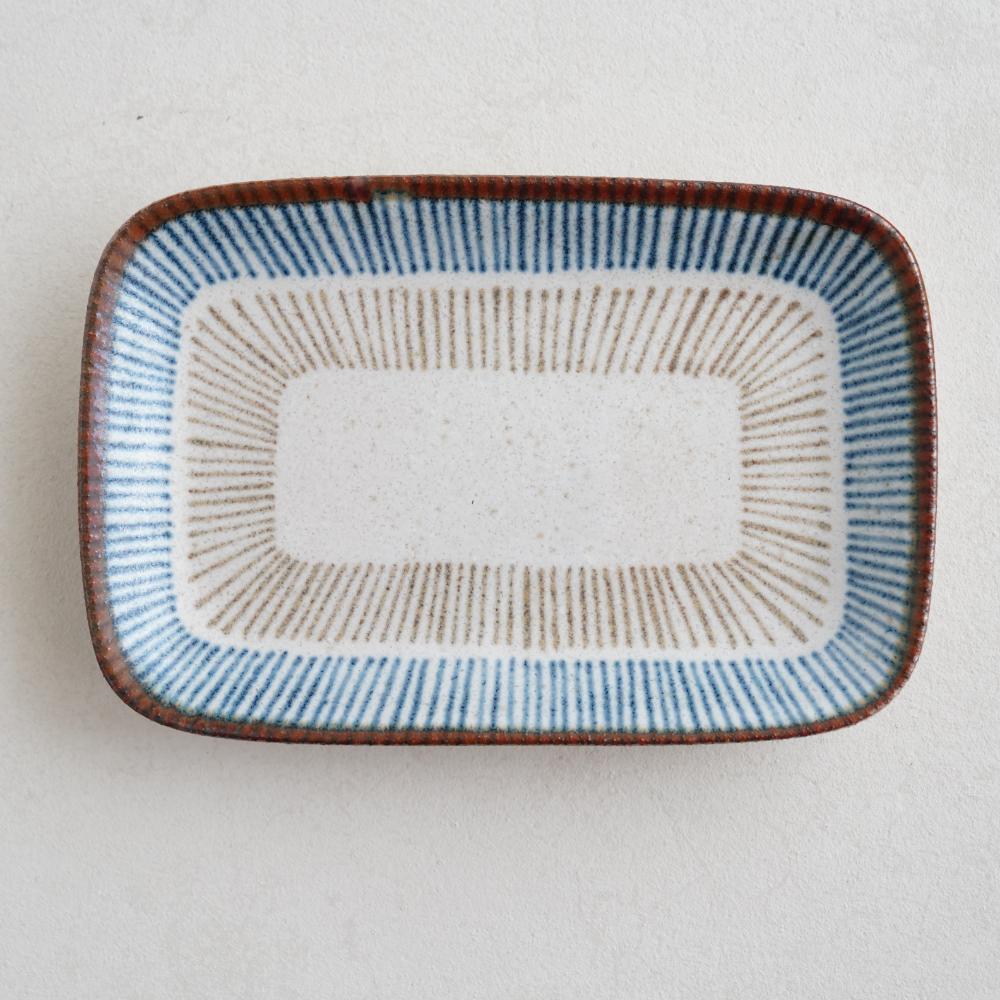 青茶十草 焼き物皿