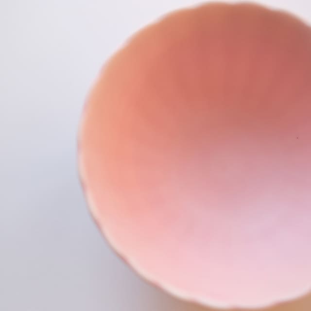 菊型　12.5ｃｍ　ボウル･茶碗　桜色