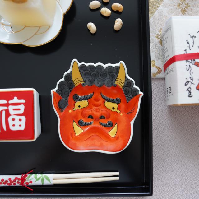 錦泣いた赤鬼小銘々皿