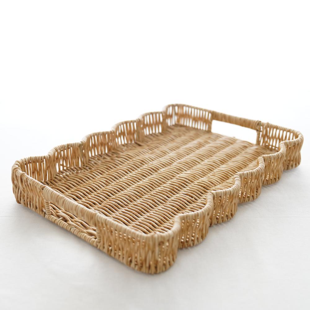 洗えるスカラップトレイ 35.5cm