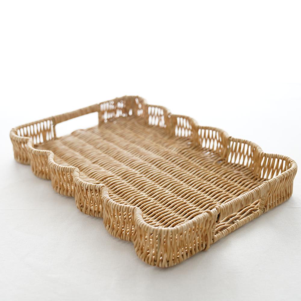 洗えるスカラップトレイ 35.5cm