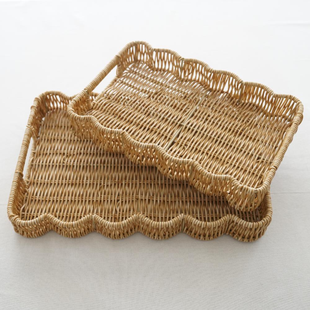 洗えるスカラップトレイ 35.5cm