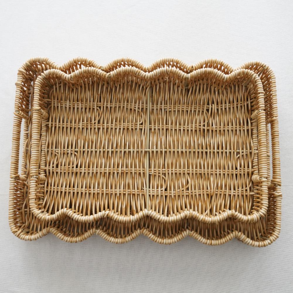 洗えるスカラップトレイ 35.5cm