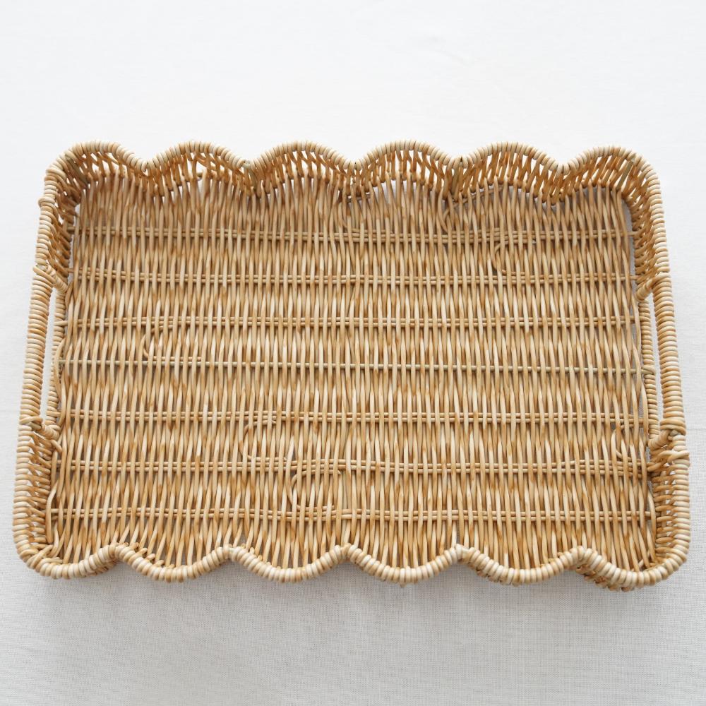 洗えるスカラップトレイ 35.5cm