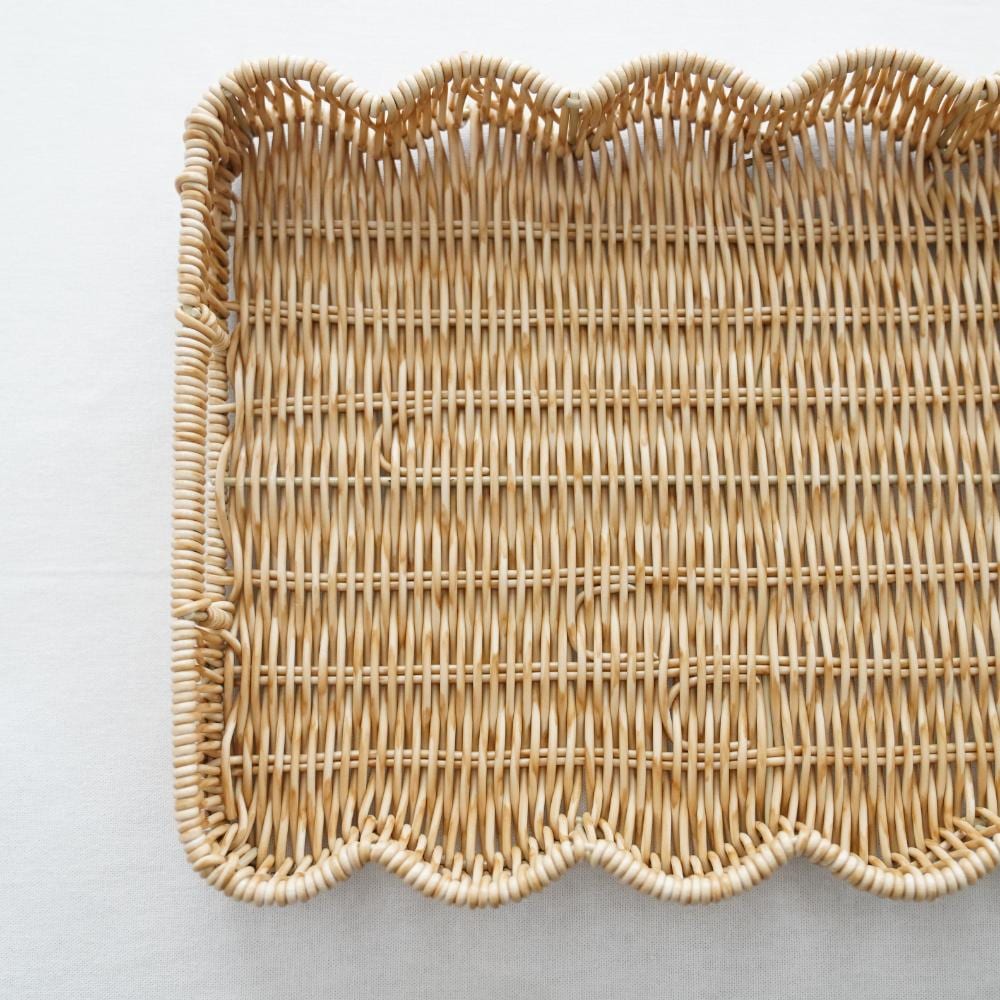 洗えるスカラップトレイ 35.5cm