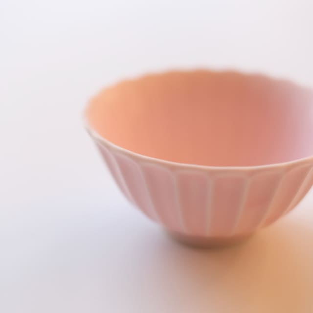 菊型　10.5ｃｍ　ボウル　桜色
